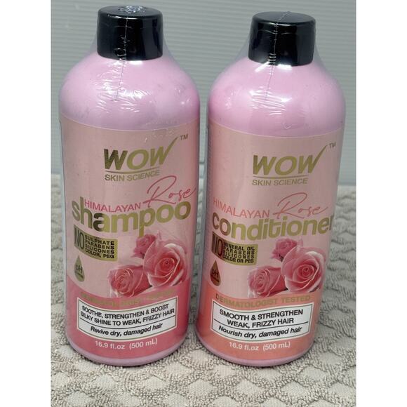 WOW Himalayan Hair Shampoo Rose Shampoo & Rose Conditioner 500ml **READ!! - Picture 1 of 6